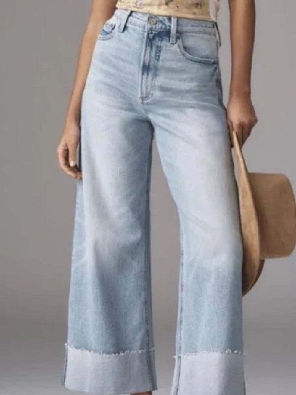 pistola Light Blue High-Rise Wide Leg Jeans - Picture 9 of 9